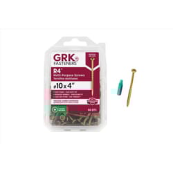 GRK Fasteners No. 10 X 4 in. L Star Climatek Coarse Wood Screws 50 pk