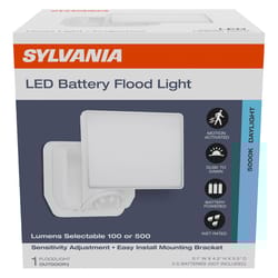 Sylvania Motion-Sensing Battery Powered LED White Security Floodlight