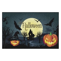 Fanmats 30 in. W X 20 in. L Multi-Color Haunted Halloween Rubber Door Mat