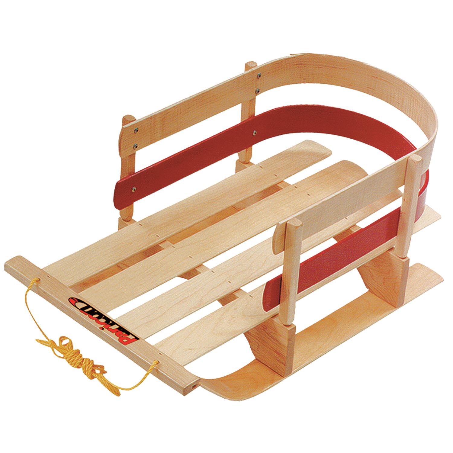 Paricon Pull Sleigh Deluxe Baby Wood Sled 29 in. L