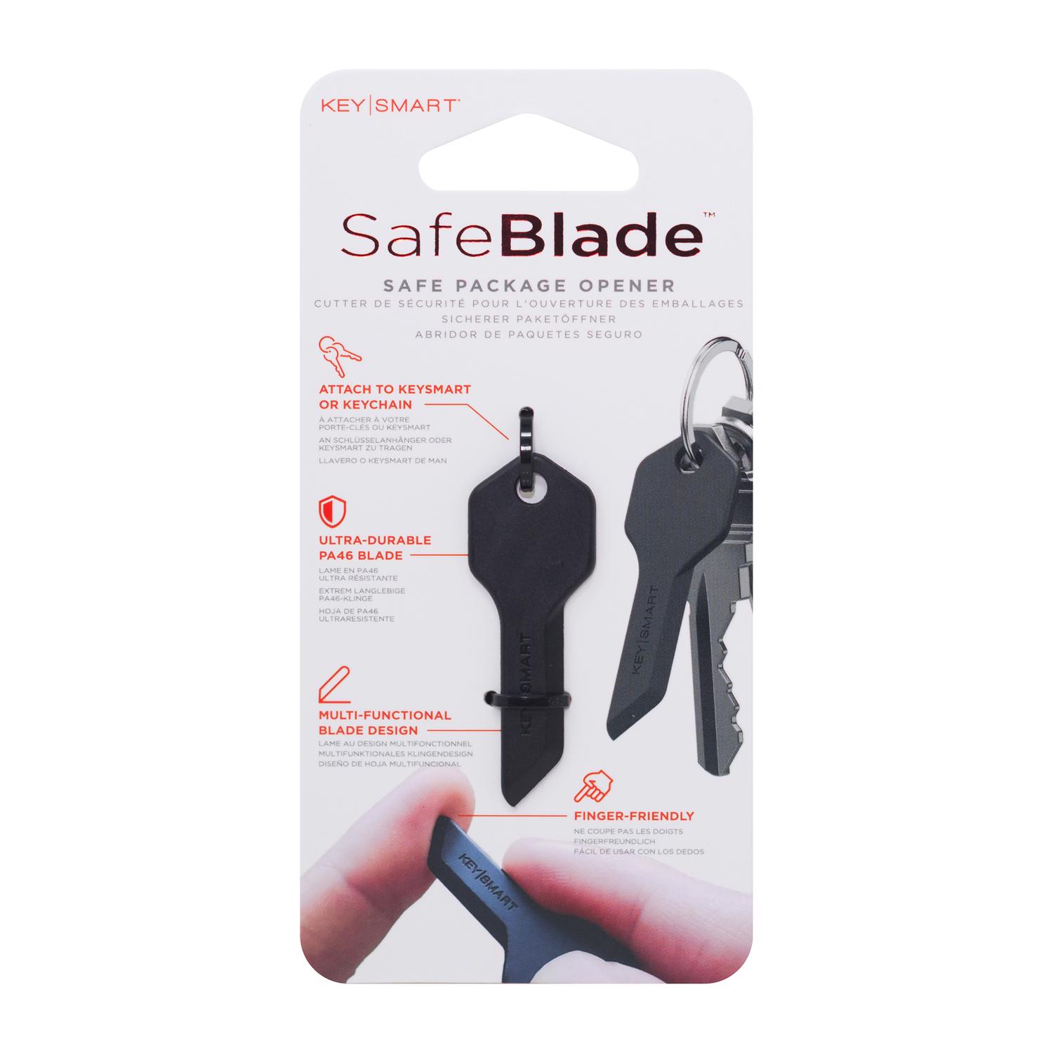 5039773 Safe Blade Plastic Keychain Knife, Black