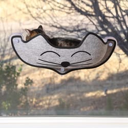 K&H Pet Prodcuts EZ Mount Kittyface Window Pet Bed 11 in. H X 6 in. W X 27 in. L