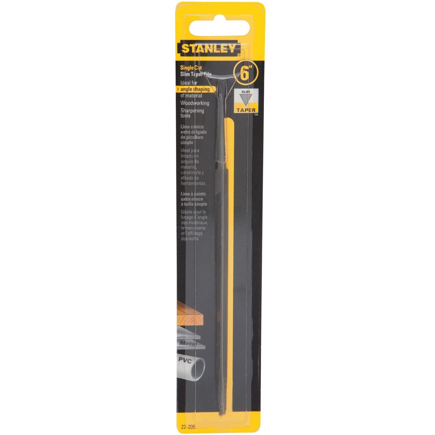 Photos - File / Rasp Stanley 6 in. L X 1 in. W Single Cut Slim Taper File 1 pc 22-306 