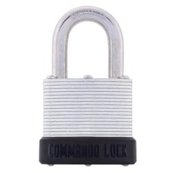 Commando Lock 1-5/8 in. H X 1-3/4 in. W X 1-1/4 in. L Laminated Steel Dual Ball Bearing Locking Padl