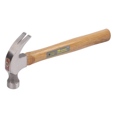 Steel Grip 16 oz Smooth Face Claw Hammer Wood Handle
