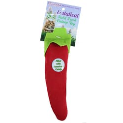 Esctaticat For Cat Green/Red Plush Pepper Catnip Toys Large