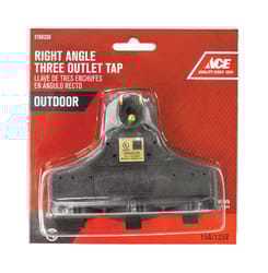 Ace Grounded 3 outlets Outlet Adapter 1 pk