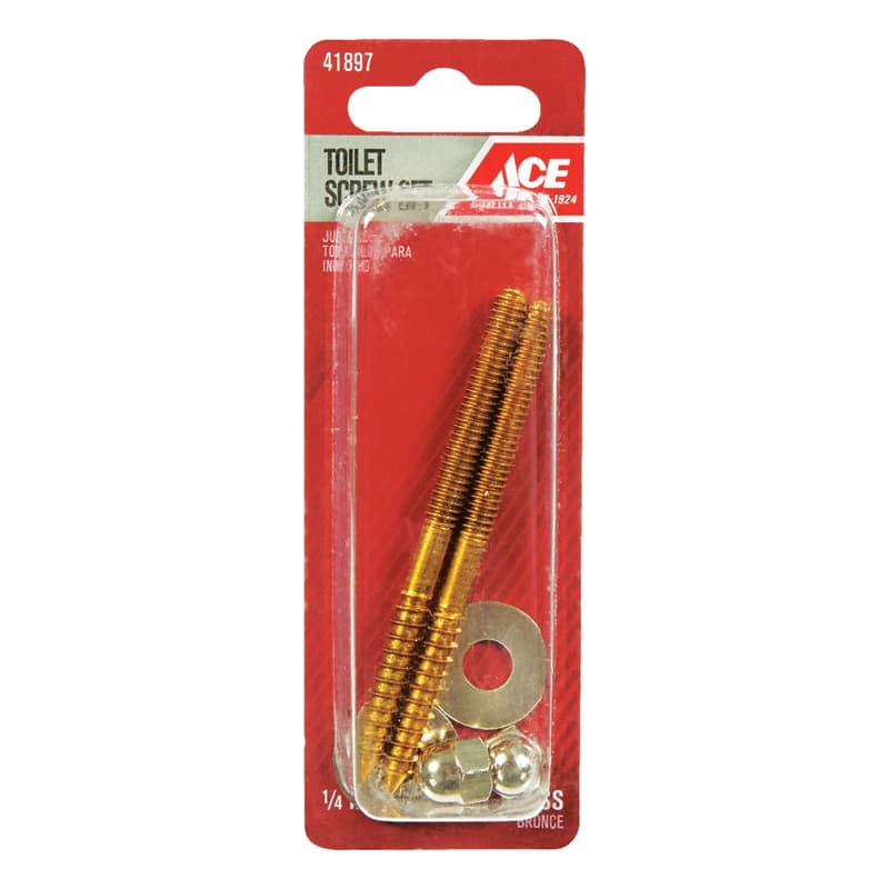 Ace Toilet Screw Set Brass Mfr# CE835-161 - Ace Hardware