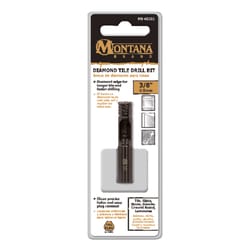 Montana Brand Diamond 3/8 in. Alloy Steel Tile Drill Bit 3-Flat Shank 1 pc