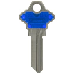 HILLMAN Traditional Key House/Office Key Blank 68 Single For Schlage Locks Blue/Silver