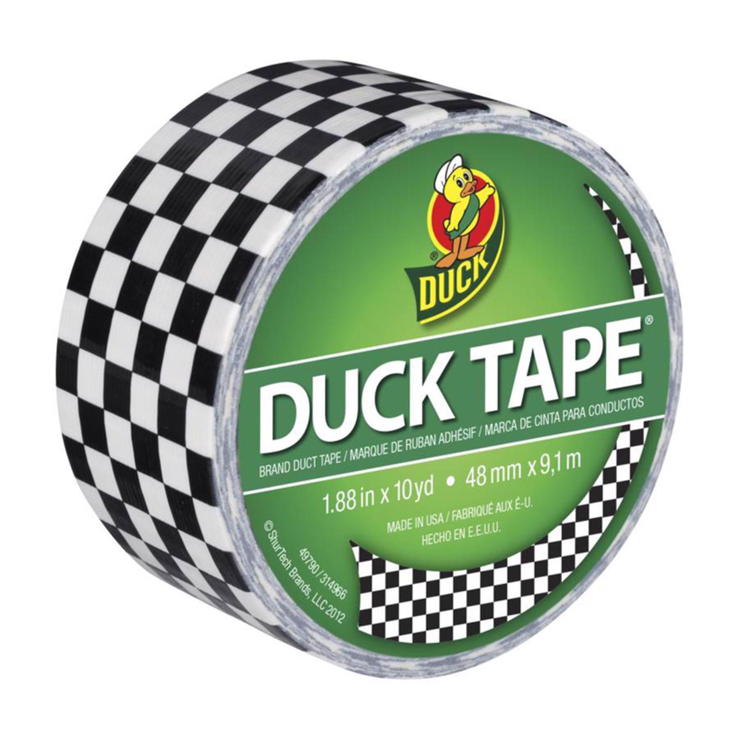 Duck 1.88 in. W X 10 yd L Black/White Checker Duct Tape Mfr