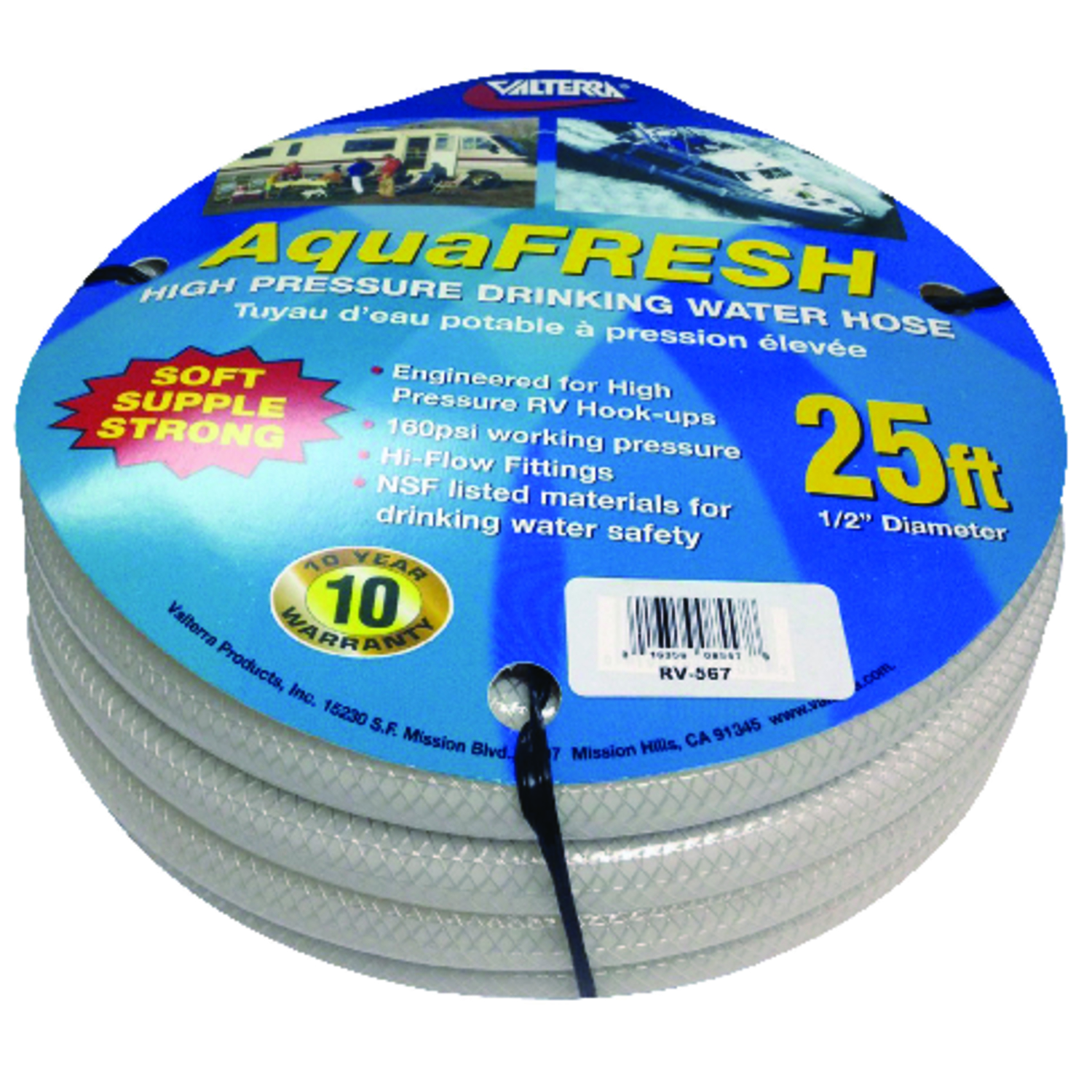 RV-567 0.5 in. x 25 ft. Water Hose