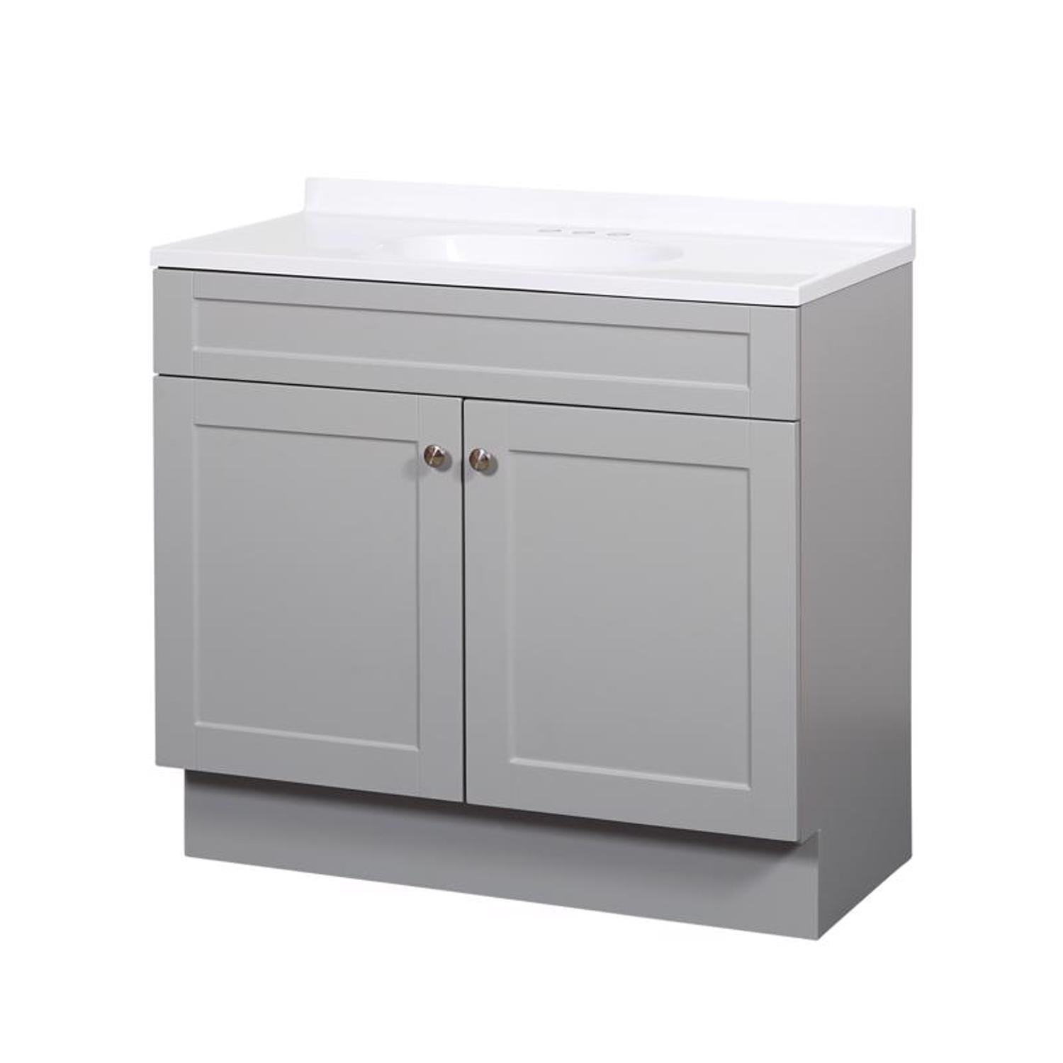 Zenna Home Single Gray Bathroom Vanity 36 in. W X 18 in. D X 35 in