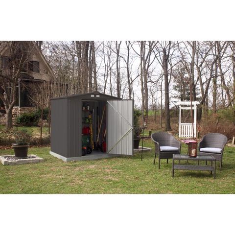 Arrow Ezee 6 ft. x 5 ft. Metal Vertical Peak Storage Shed without