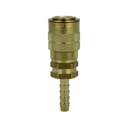 Milton Brass Air Coupler 1/4 in. Hose Barb 10 pc