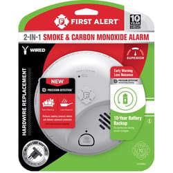 First Alert Hard-Wired w/Battery Back-Up Ionization Smoke and Carbon Monoxide Detector 1 each