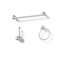 Kohler Facile Vibrant Brushed Nickel Silver Bathroom Hardware Kit Metal