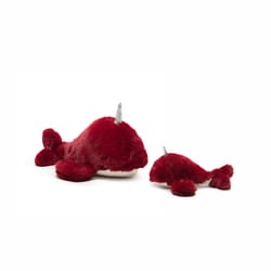 Allure Pet Huggle Hounds For Dog Red Noel Narwhal Dog Toy Small 1 pk