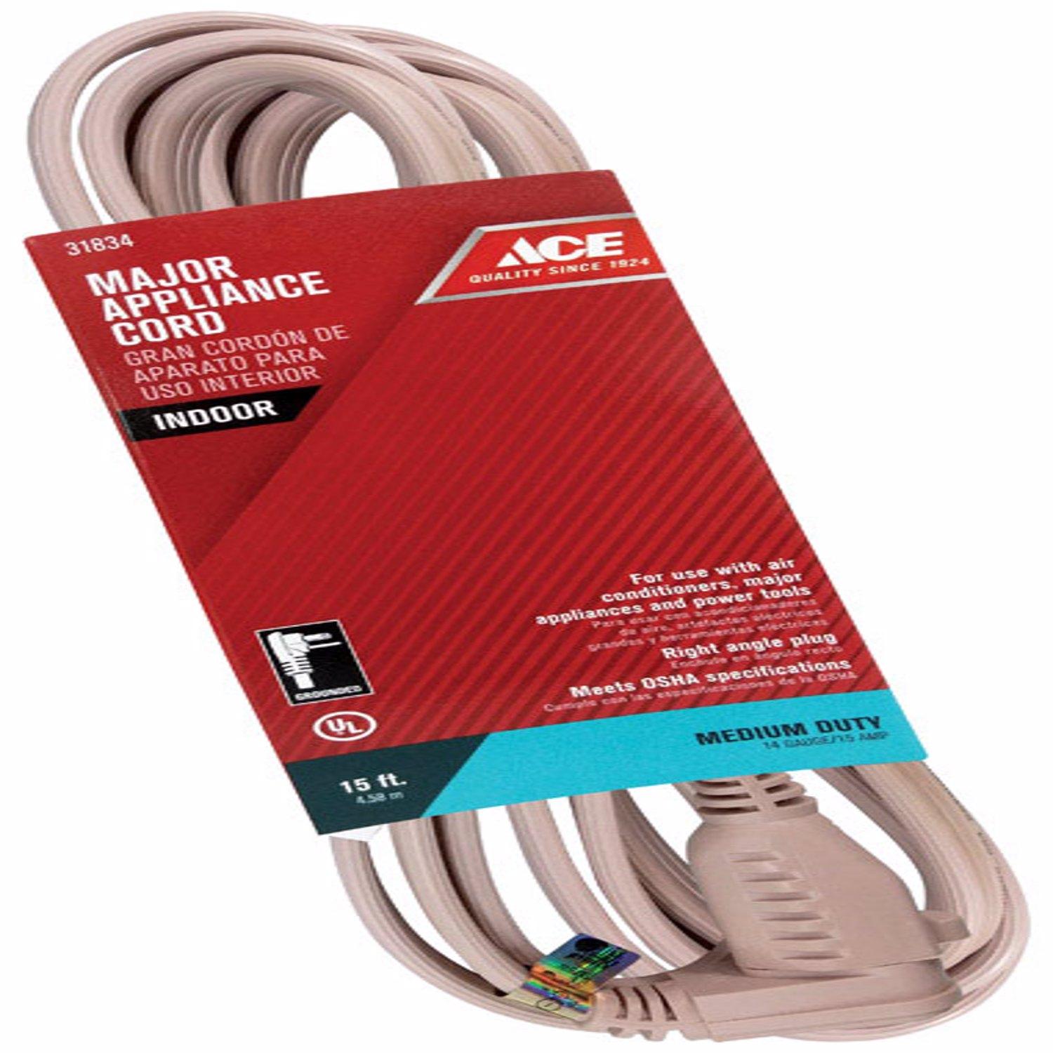 Ace 14/3 SPT-3 125 V 15 ft. L Appliance Cord Mfr# 1AC-001-015FBG