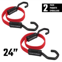 Craftsman Flat Bungee Cord 24 in. L 2 pk