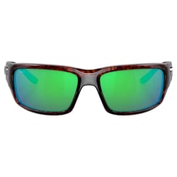 Costa Fantail Sunglasses Brown Tortoise Frame Green Lens Polarized Blue Light Blocking