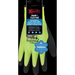 Kinco Hydroflector Men's Knit Wrist Cuff Waterproof Gloves Black/Green M 1 pair