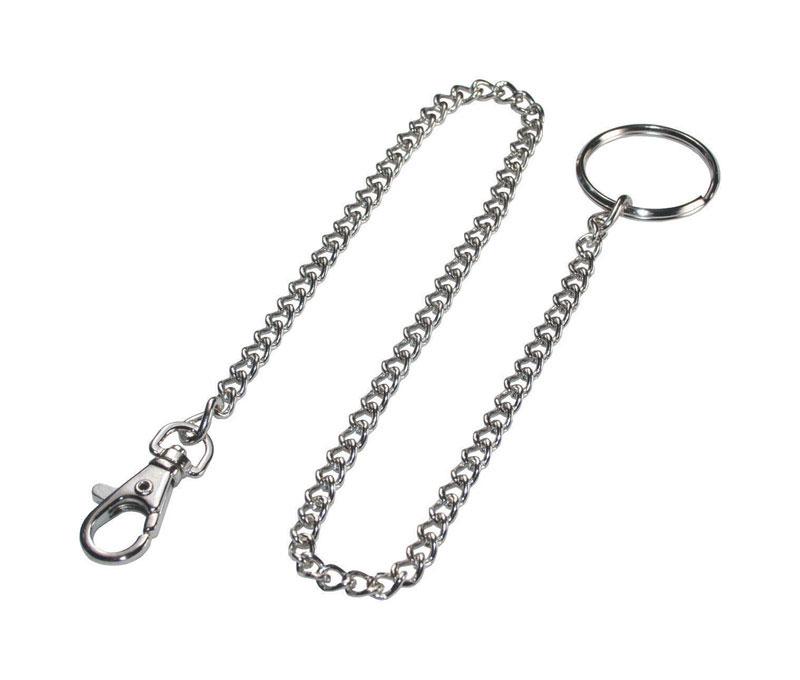 HILLMAN Metal Silver Belt Hooks/Pocket Chains Safety Chain