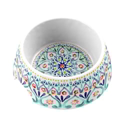 TarHong Multicolored Boho Medallion Melamine 2.5 cups Pet Bowl