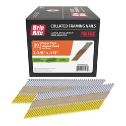 Grip-Rite 2-3/8 in. L Angled Strip Hot-Dip Galvanized Framing Nails 33 deg 2500 pk