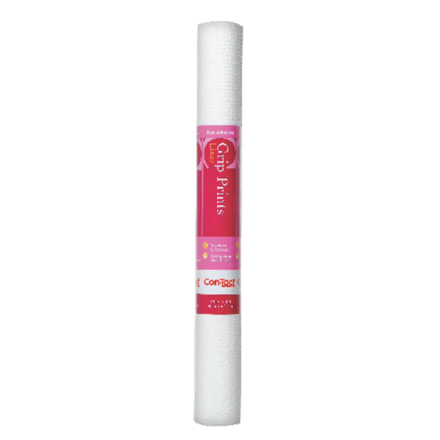 Con-Tact Grip Prints 4 ft. L X 18 in. W White Non-Adhesive Shelf