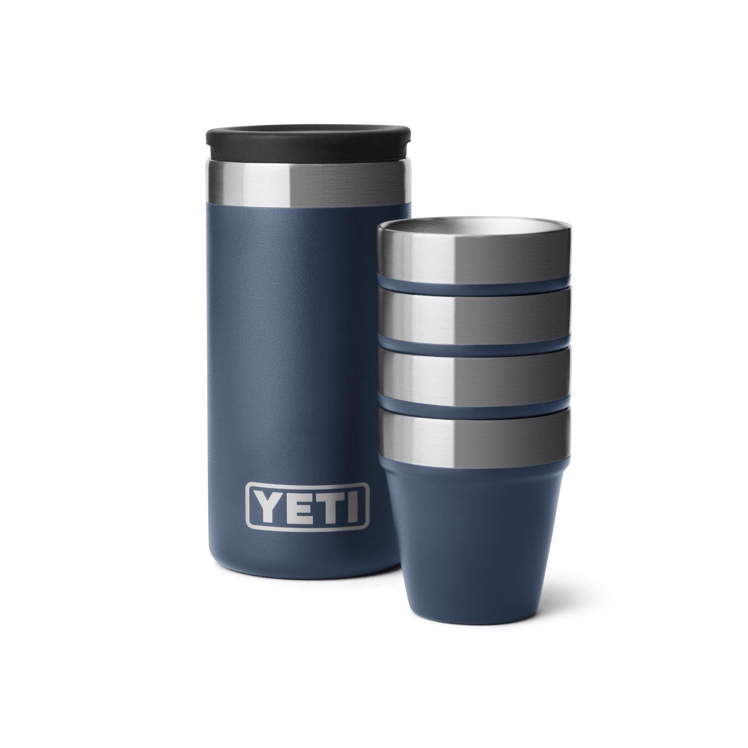 YETI 1.7 oz Navy Stainless Steel Packable Shot Glass Set Mfr