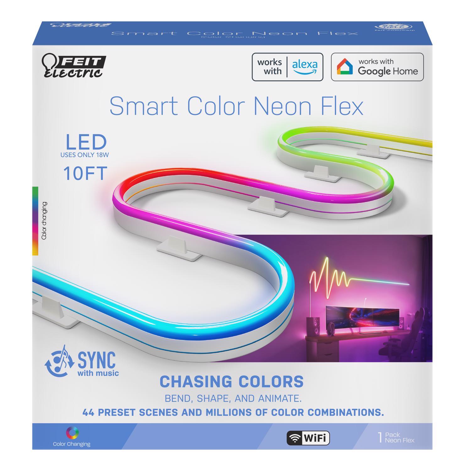Photos - Household Switch Feit 10 ft. L Color Changing Plug-In LED Rope Lights 1 pk NF10/CHASE