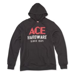 Ace Vintage Threads S Long Sleeve Unisex Hooded Hoodie Black