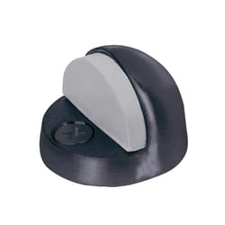 Tell Manufacturing 2 in. L Stainless Steel Matte Black Door Stop Mounts to floor 1-7/8 in.