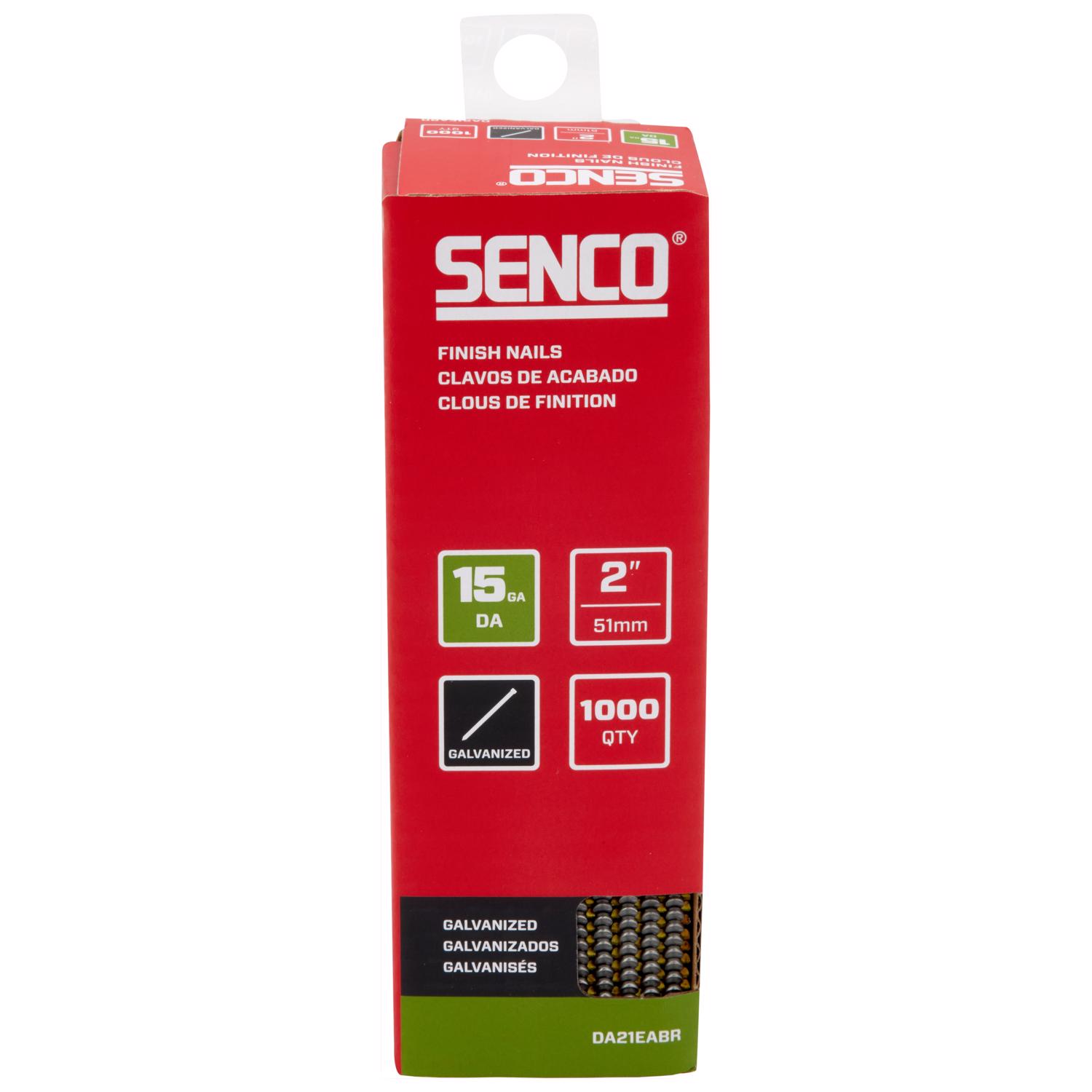 Senco 2 Inch 15 Gauge 34 deg Chisel Point Angled Strip Finish Nails - DA21EABR