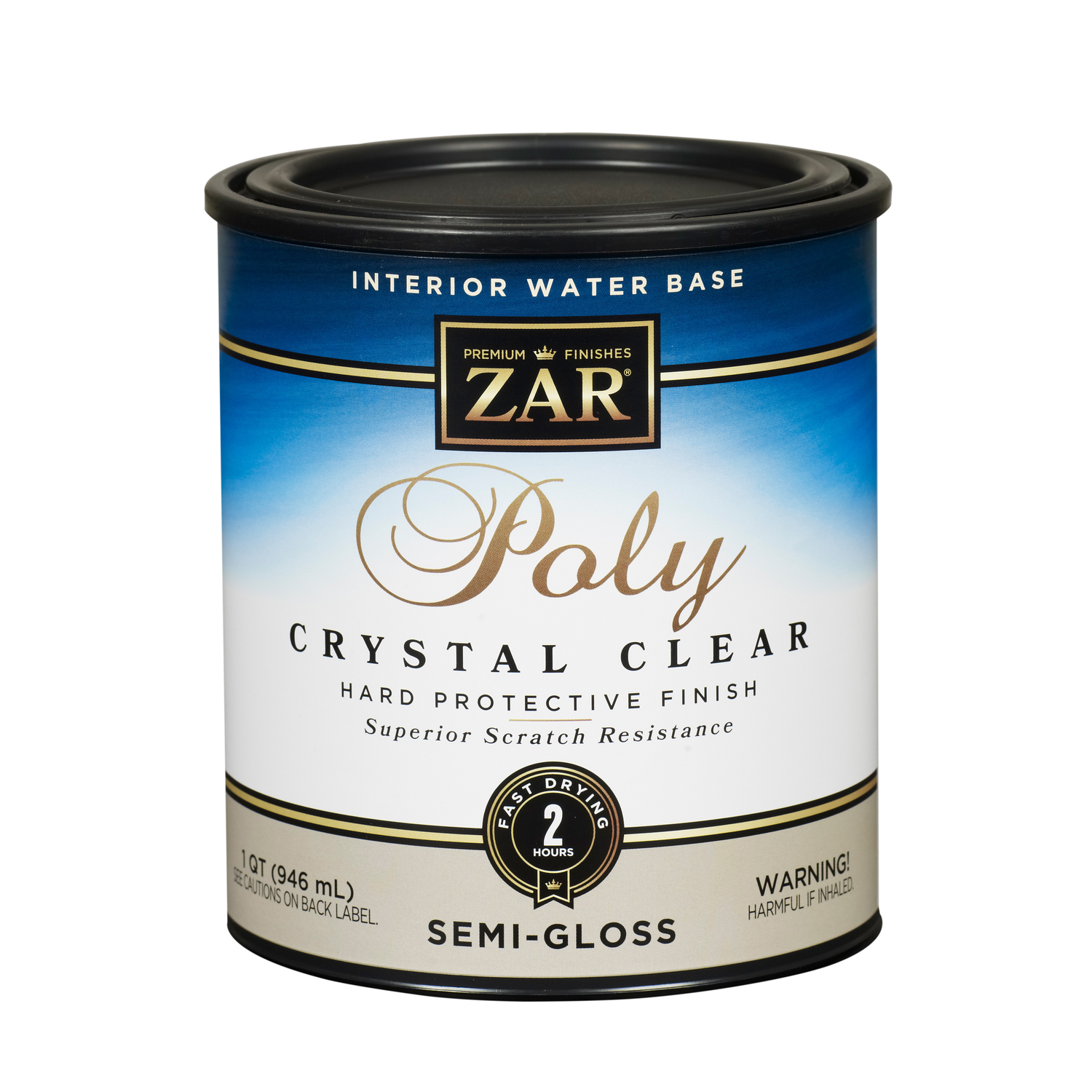 345 1 Quart- Semi Gloss Zar Aqua Zar Water Based Polyurethane