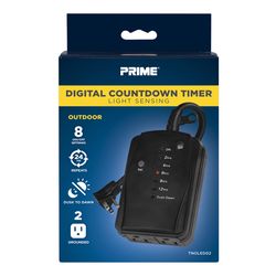 Prime Outdoor Countdown Timer 125 V Black