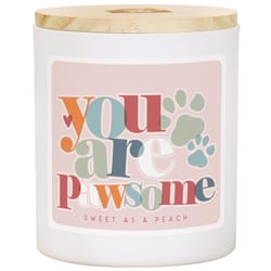 Sincere Surroundings White Peach Scent Candle Jar 11 oz