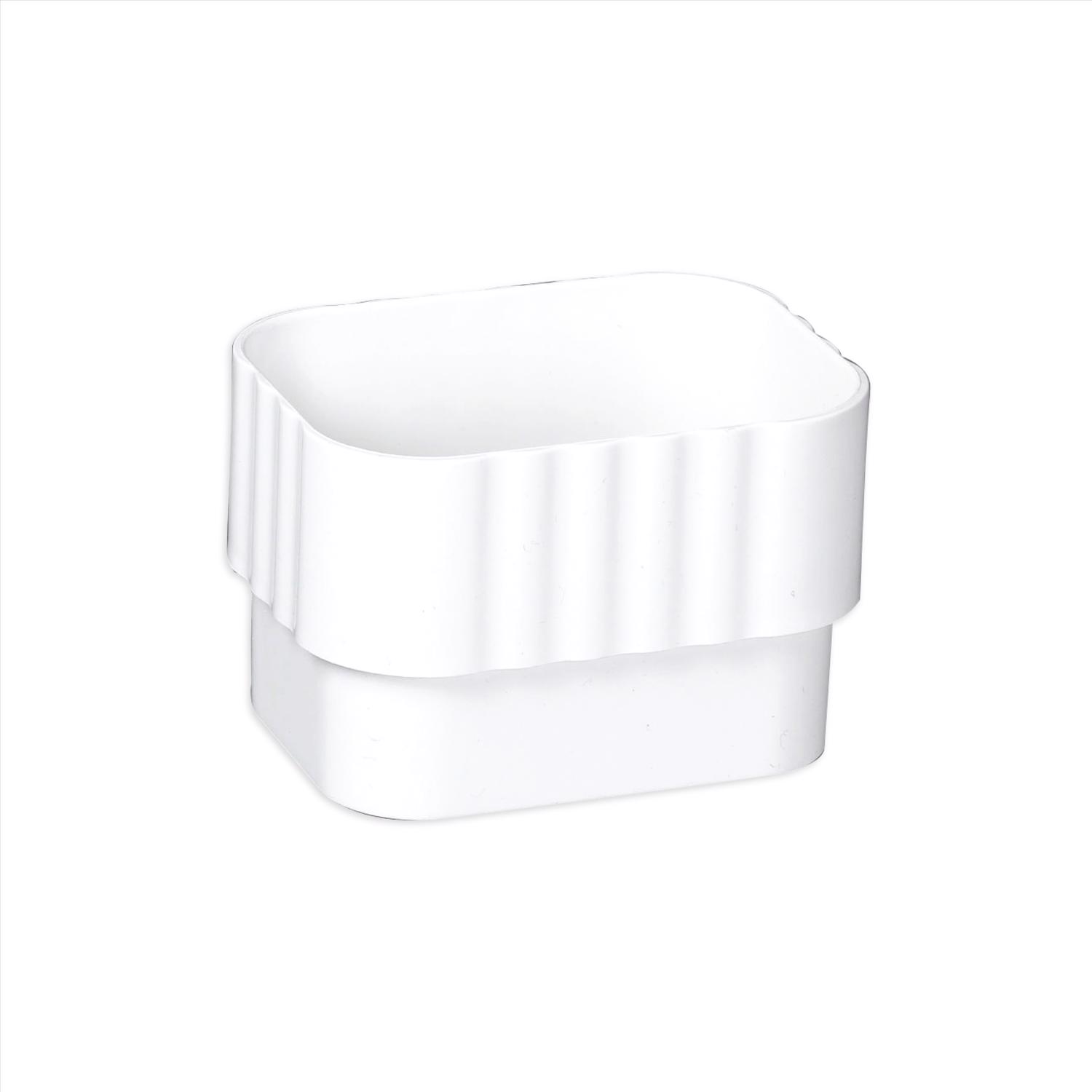 Amerimax 3 in. H X 2 in. W X 3 in. L White Vinyl K Downspout Connector