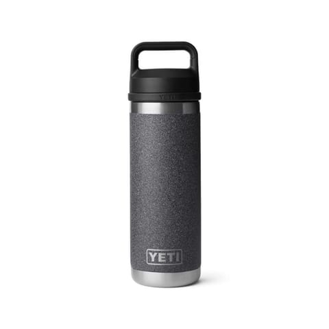 YETI Rambler 18 oz Black Stone BPA Free Bottle with Chug Cap Mfr