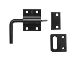 National Hardware 1.31 in. H X 5.5 in. W X 4.06 in. L Black Steel Slide-Action Gate Latch
