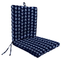 Jordan Manufacturing Indigo Blue Polyester Chair Cushion