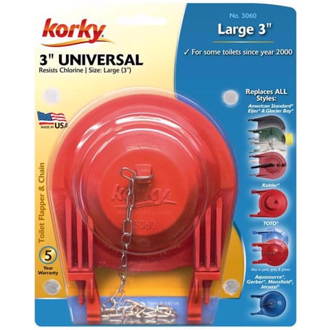 Korky Toilet Flapper Red For Universal Mfr# 3060BP - Ace Hardware
