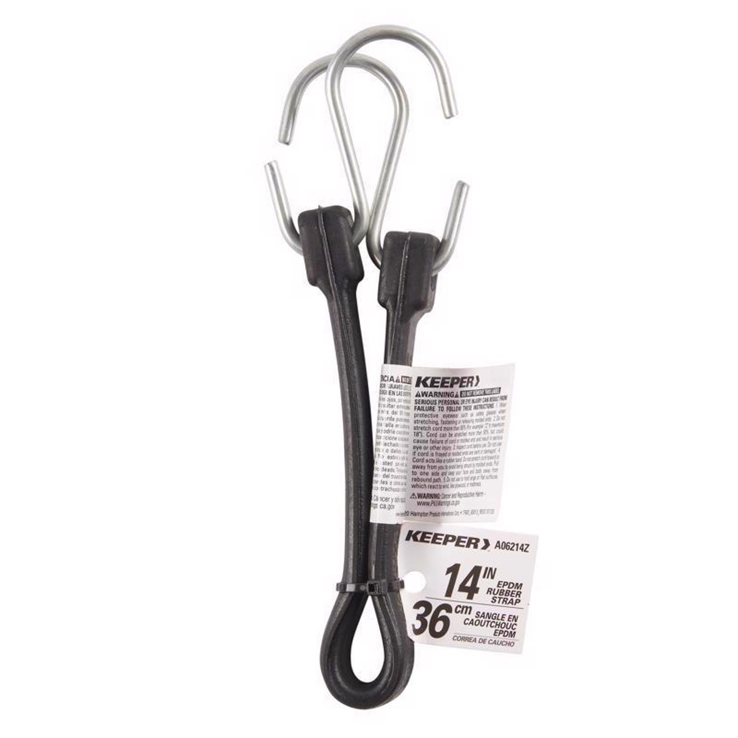 Keeper Black Tarp Strap 14 in. L 1 pk Mfr# A06214Z - Ace Hardware