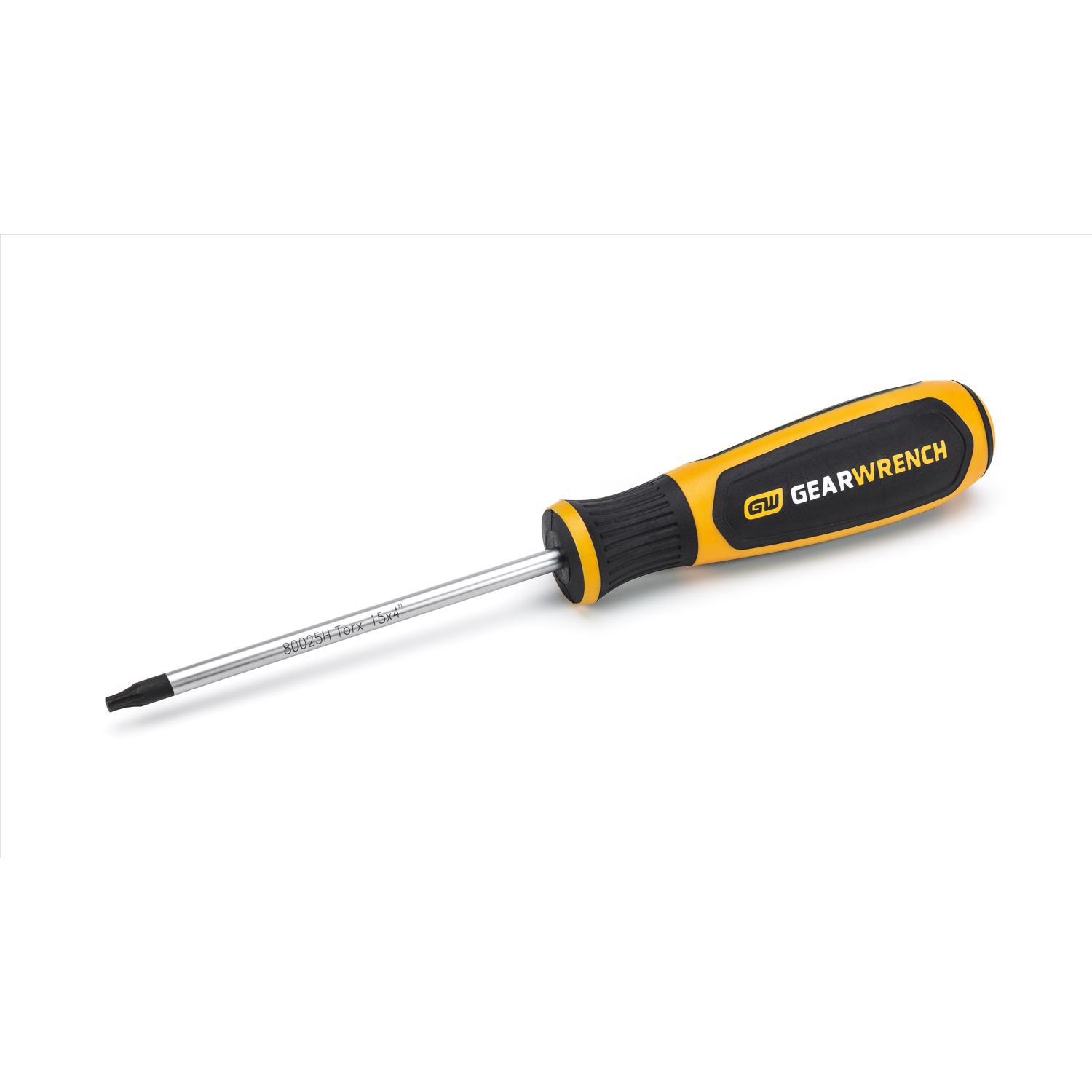 GEARWRENCH T15 x 4inch Torx Dual Material Screwdriver - 80025H