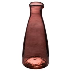 Karma 7 in. H X 3 in. L Merlot Glass Hammered Carafe