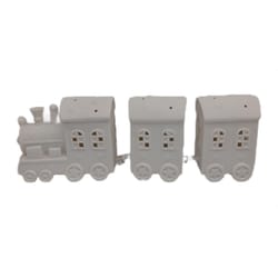 Four Seasons Ceramic Train with LED Light Table Decor