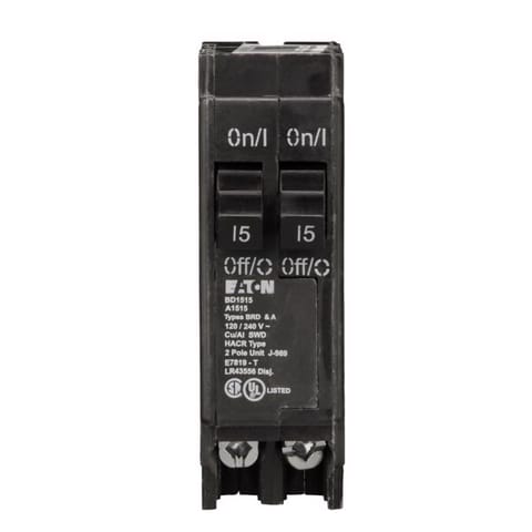 Eaton 15/15 amps Tandem 2-Pole Circuit Breaker Mfr# BD1515 - Ace