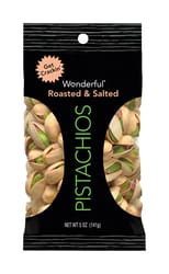 Wonderful Roasted and Salted Pistachios 5 oz Pegged