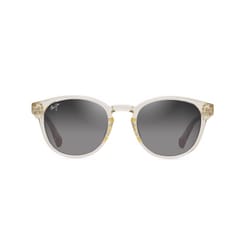 Maui Jim Hiehie Sunglasses Unisex Shiny Trans Yellow Frame Neutral Grey Lens Polarized